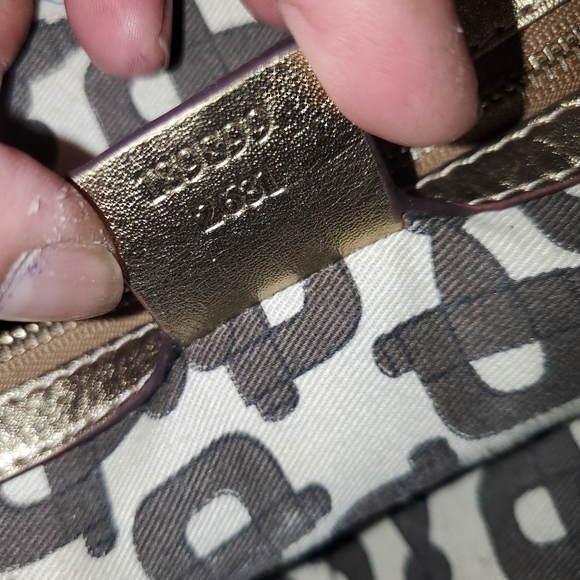 GUCCI AUTH.VINTAGE  CANVAS SHOULDER BAG w/ code